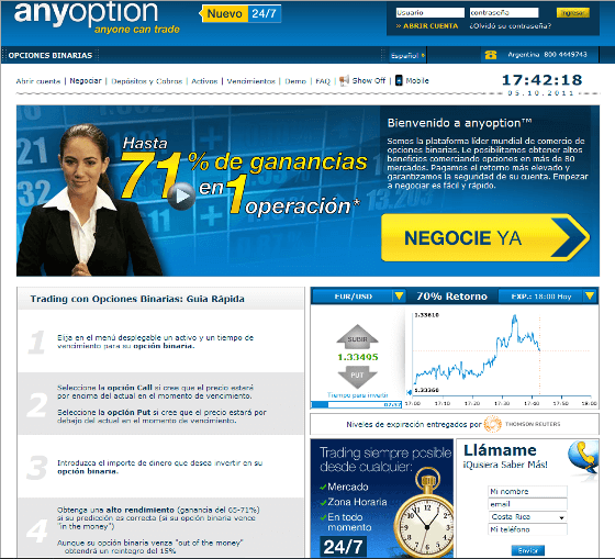 broker any option para opciones binarias